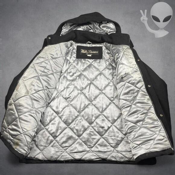 Vintage Walter Davoucci NYC Wool Quilted coat Extra Large 90s - Picture 4 of 8